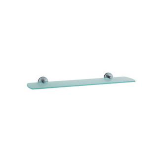 Smedbo LS347 24 in. Frosted Glass Shelf with Brushed Chrome from the Loft Collection